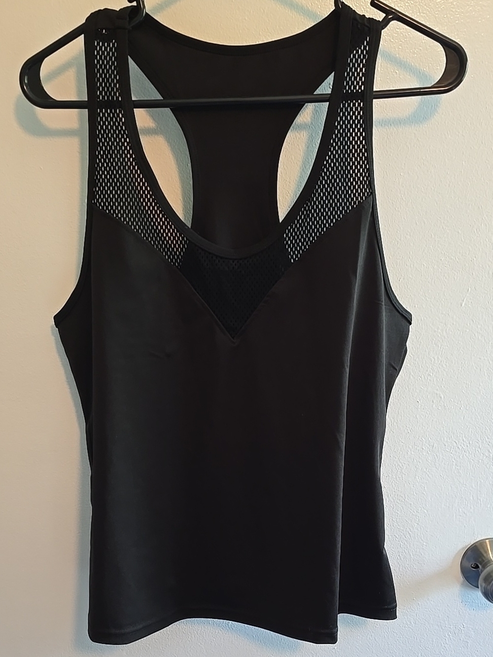 POP Fit Black Mesh Racerback Tank Top